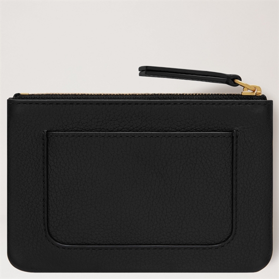 Mulberry Plaque Small Zip Coin Pouch Black